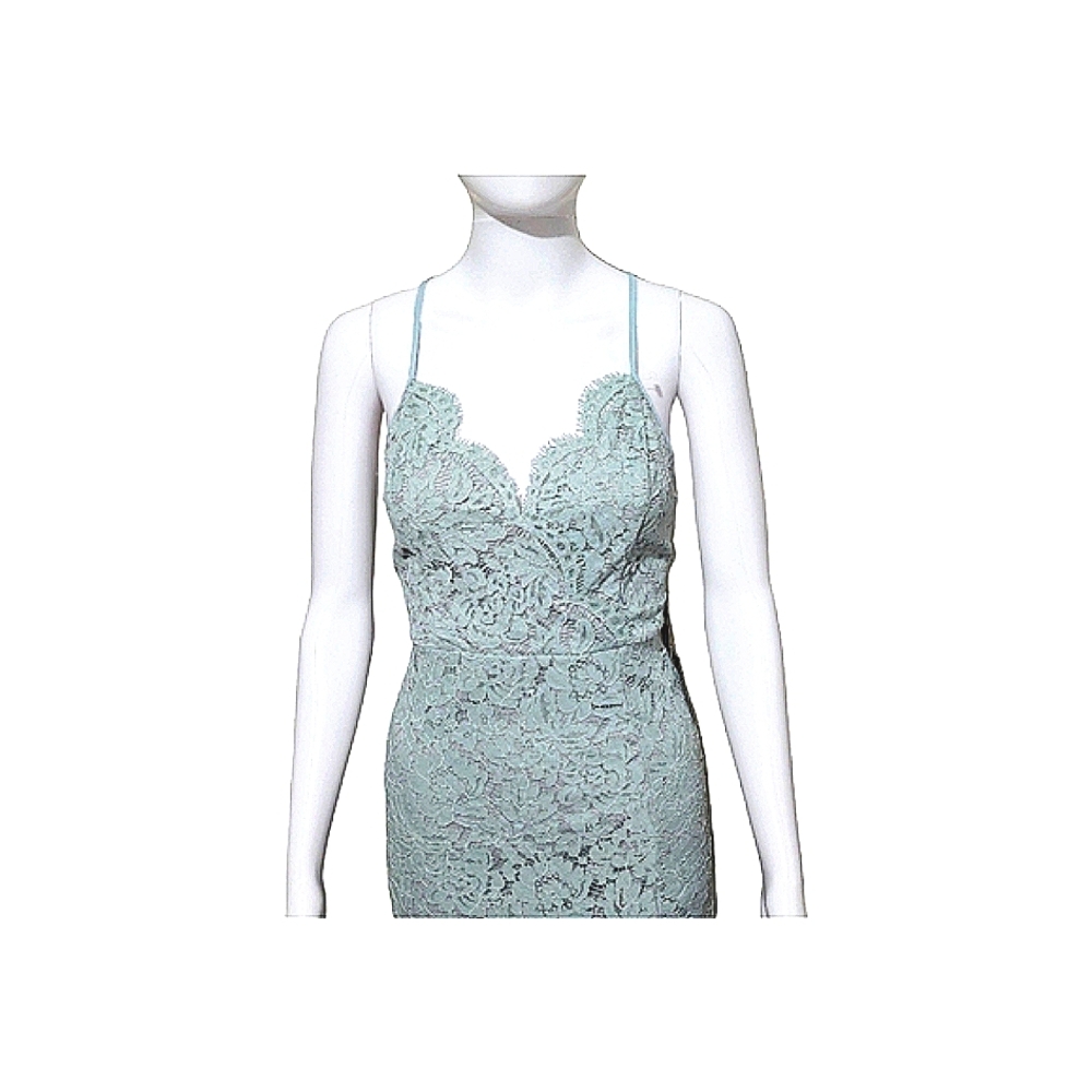 Lulu’sFlirting wDesire Lace Backless Bodycon Dress Mint Blue Medium - Picture 5 of 7